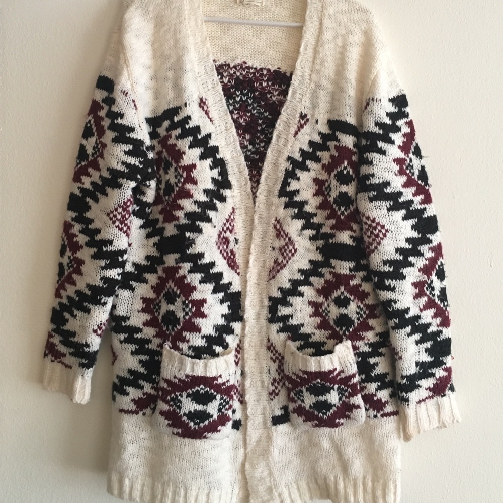 PacSun Tribal Pattern Cardigan